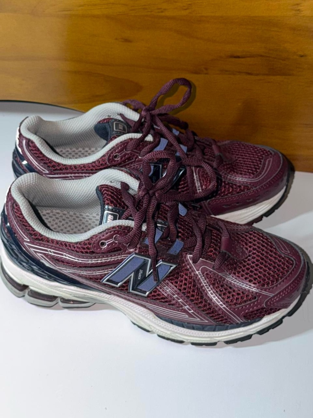 New Balance Women's Burgundy and Navy Athletic Running Shoes